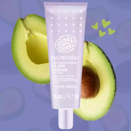 imagen crema facial y contorno de ojos superstar bodyboom aguacates